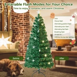 Tangkula 4/5/6/7 FT Artificial Christmas Tree Prelit Fiber Optic Xmas Tree w/ Warm White Lights 8 Light Modes 17 Tangkula 4/5/6/7 FT Artificial Christmas Tree Prelit Fiber Optic Xmas Tree w/ Warm White Lights 8 Light Modes -Outlet Xmas Decor Tree Store GUEST ce8a14ac 2b3b 438a addb 2cea49a6e491