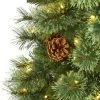 Nearly Natural Pre-Lit LED White Mountain Pine Artificial Christmas Tree with Pinecones Clear Lights -Outlet Xmas Decor Tree Store GUEST ce92a39a d9e4 4bae 8623 edf1cadc44d3