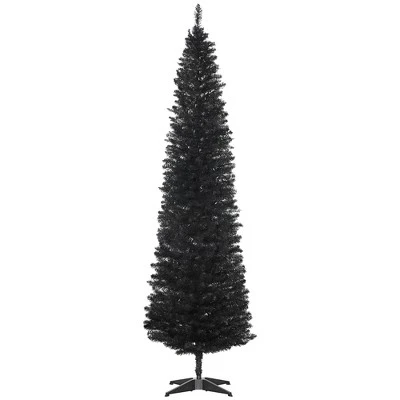 HOMCOM 82.75" Slim Noble Fir Unlit Artificial Christmas Tree with Realistic Branches and 499 Tips 12 HOMCOM 82.75" Slim Noble Fir Unlit Artificial Christmas Tree with Realistic Branches and 499 Tips - Image 10