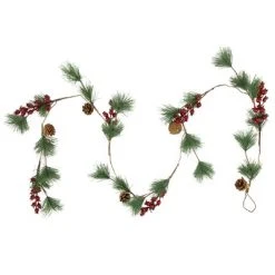 Northlight 6.5' Pre-Lit Pine and Berry Artificial Christmas Garland, Warm White LED Lights -Outlet Xmas Decor Tree Store GUEST d0fda7f7 4c63 468c 9fe5 3b17b4f2620c
