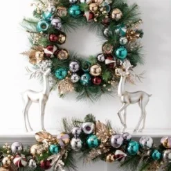 Sullivans 6' Ornament & Pine Artificial Garland 72"L Green -Outlet Xmas Decor Tree Store GUEST d12bb119 2ed4 480e b3ac 07a72d638cf3