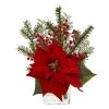Nearly Natural 14-in Poinsettia, Pine and Berries in Vase Artificial Arrangement 1 Nearly Natural 14-in Poinsettia, Pine and Berries in Vase Artificial Arrangement -Outlet Xmas Decor Tree Store GUEST d1348ec2 d327 40bb acf9 05f0ec0eea4c