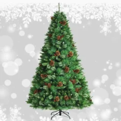 Tangkula 6ft Pre-lit Christmas Tree Artificial Christmas Pine Tree w/ 350 LED Lights & 814 Branch Tips -Outlet Xmas Decor Tree Store GUEST d1a31a3e b7ce 435b bafc 267dbf00049a
