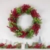 Northlight 5' x 8" Frosted Pine and Red Berry Christmas Garland - Unlit -Outlet Xmas Decor Tree Store GUEST d215b51f 9d85 411c b3d4 84138cfa5b21