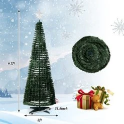 Tangkula 6FT Pop-up Pre-lit Christmas Tree Collapsible Artificial Xmas Tree w/282 RGB Multi-color Lights Tree Top Star, Metal Base 18 Tangkula 6FT Pop-up Pre-lit Christmas Tree Collapsible Artificial Xmas Tree w/282 RGB Multi-color Lights Tree Top Star, Metal Base -Outlet Xmas Decor Tree Store GUEST d385a57a 70c8 44a0 b291 988b7df2b02f
