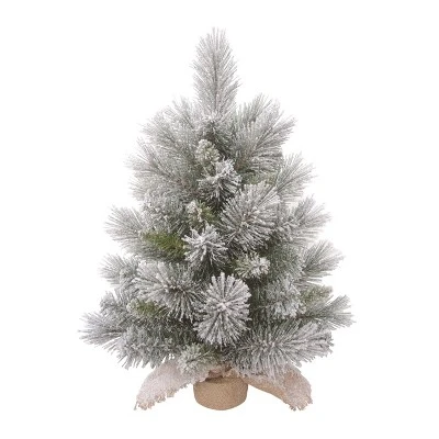 Transpac Artificial 24 in. Multicolor Christmas Frosted Tree in Bag Base 3 Transpac Artificial 24 in. Multicolor Christmas Frosted Tree in Bag Base