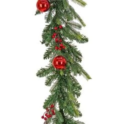 National Tree Company First Traditions Pre-Lit Christmas Garland with Red Ornaments and Berries, Warm White LED Lights, Battery Operated, 6 ft 7 National Tree Company First Traditions Pre-Lit Christmas Garland with Red Ornaments and Berries, Warm White LED Lights, Battery Operated, 6 ft -Outlet Xmas Decor Tree Store GUEST d3997bb3 10c9 4608 9e05 df09e6f306fe