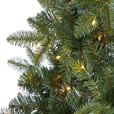 6ft Nearly Natural Pre-Lit LED Grand Teton Spruce Flat Back Artificial Christmas Tree Clear Lights 5 6ft Nearly Natural Pre-Lit LED Grand Teton Spruce Flat Back Artificial Christmas Tree Clear Lights - Image 3