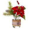 Allstate Floral 9.5" Red and Green Cabin Artificial Pine Tree Needles Winter Floral Arrangement 1 Allstate Floral 9.5" Red and Green Cabin Artificial Pine Tree Needles Winter Floral Arrangement -Outlet Xmas Decor Tree Store GUEST d4550b17 ddf2 4137 aeae 2bb0360d4dc8