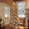 7.5ft Pre-Lit Flocked Forest Fir Artificial Christmas Trees - Puleo