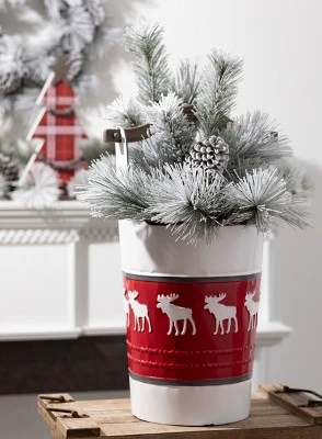 Sullivans Artificial Flocked Pine Stem 18"H Green 4 Sullivans Artificial Flocked Pine Stem 18"H Green - Image 2