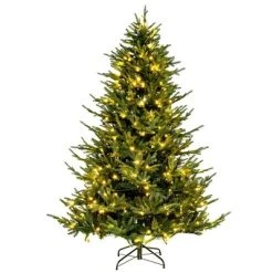 Costway 6/7 FT Pre-Lit Artificial Christmas Tree Hinged 788/1130 Branch Tips & 280/380 LED Lights -Outlet Xmas Decor Tree Store GUEST d7a30d65 c7cd 498d b8c0 27c95d758d13