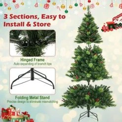 Costway 6FT/7FT/8FT Pre-Lit Artificial Christmas Tree 9 Lighting Modes with 300/400/500 LED Lights & Timer 20 Costway 6FT/7FT/8FT Pre-Lit Artificial Christmas Tree 9 Lighting Modes with 300/400/500 LED Lights & Timer -Outlet Xmas Decor Tree Store GUEST d7dfc3cf 5416 455d 81fc f34ba00b3b54