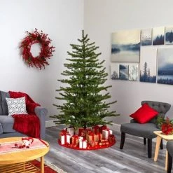 Nearly Natural 7' Pre-Lit LED Full Vancouver Mountain Pine Artificial Christmas Tree Clear Lights -Outlet Xmas Decor Tree Store GUEST d81020be fcc8 44df 94f8 74ca848a0356