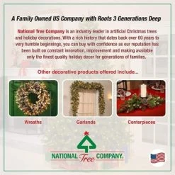 National Tree Company Tacoma Pine 12 Foot Pre-lit Slim Artificial Christmas Holiday Tree with White Lights, Metal Stand, and Easy Assembly, Green -Outlet Xmas Decor Tree Store GUEST d94bfc61 2a7a 4ef5 8216 884aaaf4526c
