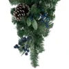 Northlight 28" Mixed Pine and Blueberries Artificial Christmas Teardrop Swag - Unlit