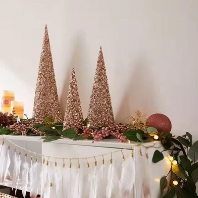 Noma Pre-Lit 9 Foot Artificial Eucalyptus Christmas Garland Holiday Decor with Battery Operated Warm White LED Lights for Banisters & Doorways, Green 6 Noma Pre-Lit 9 Foot Artificial Eucalyptus Christmas Garland Holiday Decor with Battery Operated Warm White LED Lights for Banisters & Doorways, Green - Image 4