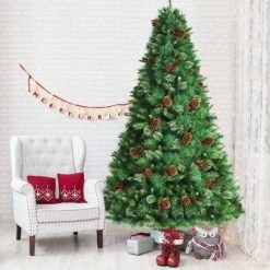 Tangkula 8ft Pre-Decorated Holiday Christmas Tree Unlit Artificial Pine Tree w/ Red Berries 17 Tangkula 8ft Pre-Decorated Holiday Christmas Tree Unlit Artificial Pine Tree w/ Red Berries -Outlet Xmas Decor Tree Store GUEST da8bcde3 6569 4b6e 84ef a191900edd28