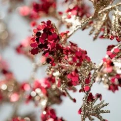 Sullivans Artificial Crimson Glittered Drop Stem Red 24"H