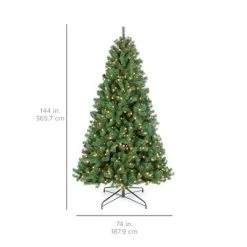 Best Choice Products 12ft Pre-Lit Instant No Fluff Artificial Spruce Christmas Tree w/ 1,250 LED Lights, 4,693 Tips -Outlet Xmas Decor Tree Store GUEST dc2e9da6 c924 4477 b4fc ef094716e55e