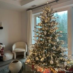 Northlight Real Touch™️ Pre-Lit Flocked Little River Fir Artificial Christmas Tree - Clear Lights - 7.5' -Outlet Xmas Decor Tree Store GUEST dc76cb74 77e6 4fcd b027 7dcb56123c8e