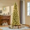 HOMCOM Pre-Lit Snow-Dipped Artificial Christmas Tree with Realistic Branches, LED Lights, Pine Cones, Red Berries and Tips