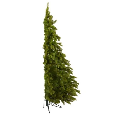 6ft Nearly Natural Pre-Lit LED Cambridge Spruce Flat Back Artificial Christmas Tree Warm White Lights 4 6ft Nearly Natural Pre-Lit LED Cambridge Spruce Flat Back Artificial Christmas Tree Warm White Lights - Image 2