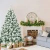 Costway 4.5FT Snow Flocked Artificial Christmas Tree Hinged w/400 Tips and Foldable Base -Outlet Xmas Decor Tree Store GUEST de1832cd 7672 4589 88bb 70eb1412f4fb 1