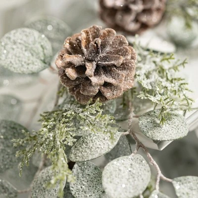 Sullivans 5' Eucalyptus & Pinecone Artificial Garland 60"L Green 3 Sullivans 5' Eucalyptus & Pinecone Artificial Garland 60"L Green