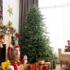 Costway 7ft Artificial Christmas Spruce Hinged Tree w/ 1260 Mixed PE & PVC Tips -Outlet Xmas Decor Tree Store GUEST de84b806 769b 46ed 9029 639575e2a168