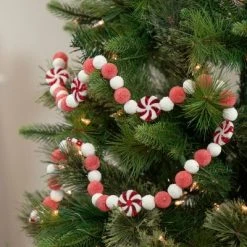 Northlight 4' Peppermint Candy Beaded Christmas Garland - Unlit
