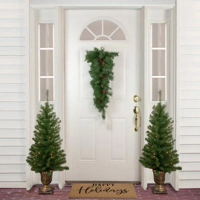 Northlight 30" Black River Pine Artificial Christmas Swag with Pine Cones, Unlit 3 Northlight 30" Black River Pine Artificial Christmas Swag with Pine Cones, Unlit