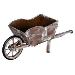 Vickerman 22" x 7" x 8" Wooden Wheel Barrow