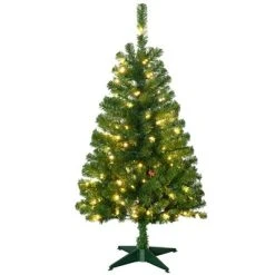 HOMCOM Prelit Artificial Christmas Tree Holiday Decoration with Warm White or Colorful LED Lights -Outlet Xmas Decor Tree Store GUEST e0226057 d8dd 4e9d a440 2f659c712c28