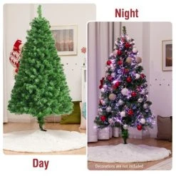 Tangkula Pre-lit Artificial Christmas Tree, Multi-Colored Fiber Optic Spruce Tree Artificial Xmas Tree -Outlet Xmas Decor Tree Store GUEST e0643ec9 8b53 4ae1 bdc1 57e983b727d4