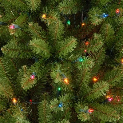 National Tree Company 6.5 ft Artificial Pre-Lit Slim Christmas Tree, Green, Kingswood Fir, Multicolor Lights, Includes Stand 4 National Tree Company 6.5 ft Artificial Pre-Lit Slim Christmas Tree, Green, Kingswood Fir, Multicolor Lights, Includes Stand - Image 2