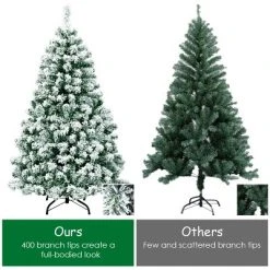 Tangkula Pre-lit Artificial Hinged Christmas Pine Tree Snow Flocked Decoration Tree -Outlet Xmas Decor Tree Store GUEST e152a4c0 7041 4248 8c37 94639af4a6e5