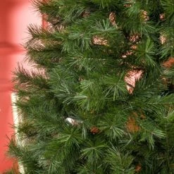 HOMCOM 8 Foot Pine Artificial Christmas Tree, Slim Pencil Xmas Tree with 952 Realistic Branches, Steel Base, Auto Open, Green -Outlet Xmas Decor Tree Store GUEST e1c9ce94 c693 459c 9432 fff16ee6a2bb