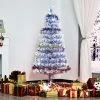 HOMCOM Pre-Lit Douglas Fir Artificial Christmas Tree with 230 Tips, 26 Fiber Optic Lights, White/Blue 1 HOMCOM Pre-Lit Douglas Fir Artificial Christmas Tree with 230 Tips, 26 Fiber Optic Lights, White/Blue -Outlet Xmas Decor Tree Store GUEST e203bc71 5503 4d17 9310 bc4ffa0d0a25