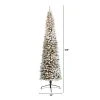 9ft Nearly Natural Pre-Lit Flocked Slim Artificial Christmas Tree Clear Lights -Outlet Xmas Decor Tree Store GUEST e255cd4a ed31 435c a621 96ec62011a89