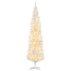 HOMCOM 7' Tall Pre-Lit Slim Noble Fir Artificial Christmas Tree with Realistic Branches, 200 Warm White LED Lights and 499 Tips 15 HOMCOM 7' Tall Pre-Lit Slim Noble Fir Artificial Christmas Tree with Realistic Branches, 200 Warm White LED Lights and 499 Tips -Outlet Xmas Decor Tree Store GUEST e271c94a 92a2 45c5 bbcc 01856128e5f6