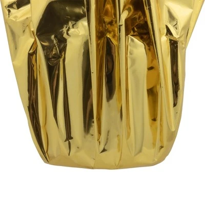 Northlight 14.5" Dark Pink Artificial Christmas Poinsettia with Gold Wrapped Base 6 Northlight 14.5" Dark Pink Artificial Christmas Poinsettia with Gold Wrapped Base - Image 4