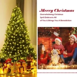 Costway 6Ft Pre-Lit Artificial Christmas Tree Hinged 350 LED Lights -Outlet Xmas Decor Tree Store GUEST e3584cd4 7e9e 4c2b a7e6 246654155cf9