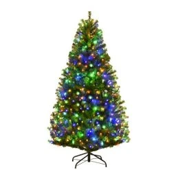 Costway 5Ft Pre-Lit Artificial Christmas Tree Hinged 150 LED Lights -Outlet Xmas Decor Tree Store GUEST e4146ba4 4f31 4f3a a00f db757fadb29b