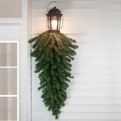 Northlight 48" Unlit Canadian Pine Artificial Christmas Teardrop Swag 3 Northlight 48" Unlit Canadian Pine Artificial Christmas Teardrop Swag