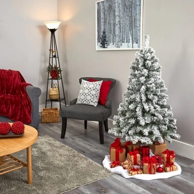 Nearly Natural Unlit Flocked West Virginia Artificial Christmas Tree 6 Nearly Natural Unlit Flocked West Virginia Artificial Christmas Tree - Image 4