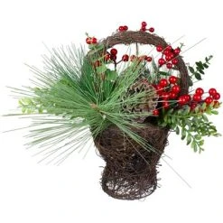 Northlight 15" Eucalyptus Pine and Berry Artificial Christmas Grapevine Basket 8 Northlight 15" Eucalyptus Pine and Berry Artificial Christmas Grapevine Basket -Outlet Xmas Decor Tree Store GUEST e569182c 5c8f 4190 b89b 64c8dbc09508