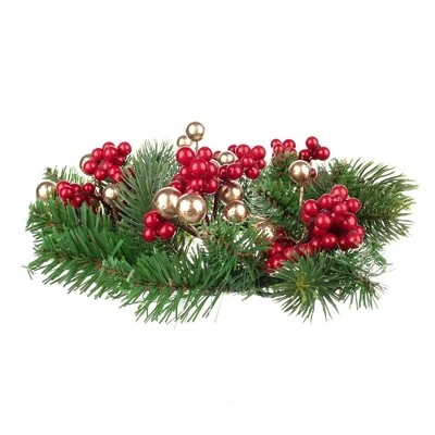 Haute Decor 2pk Classic Adjustable Candle Ring Artificial Swag Gold 3 Haute Decor 2pk Classic Adjustable Candle Ring Artificial Swag Gold