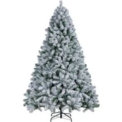 Yaheetech Frosted Artificial Christmas Tree Frosted Artificial Christmas Tree, Green -Outlet Xmas Decor Tree Store GUEST e5d01073 dff2 4eb7 80e5 a51ad74df67a
