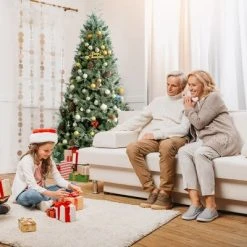 Costway 6ft7ft8ft Snow Flocked Artificial Christmas Tree w/ 71516511139 Glitter PE & PVC Tips -Outlet Xmas Decor Tree Store GUEST e5d4e164 d58d 404e bfac 606570acbae5